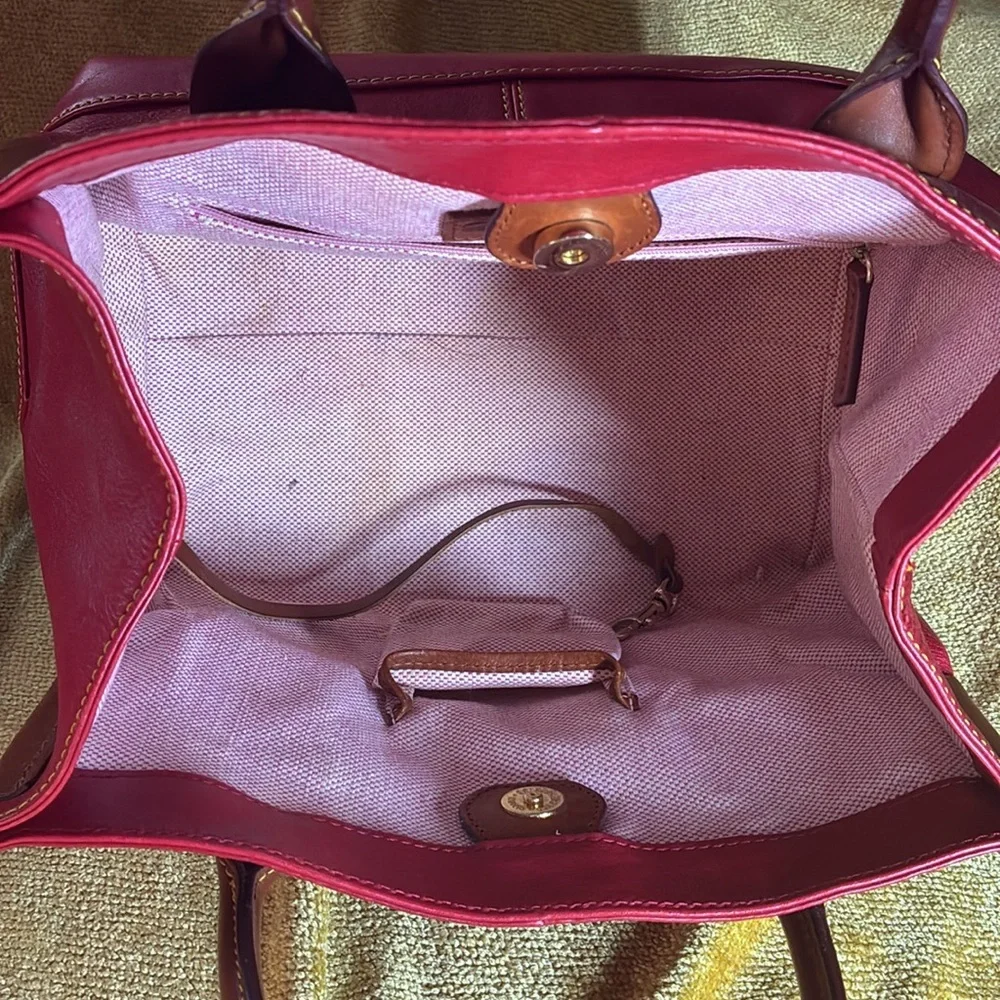 Dooney & Bourke Red Vintage Leather Handbag